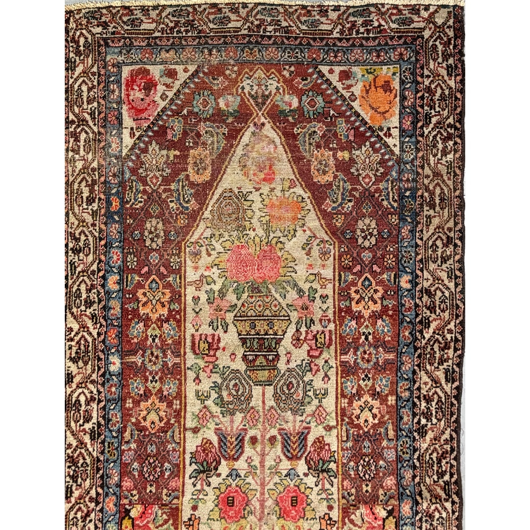 Splendid Shalamzar – 1900s Antique Persian Bakhtiari Runner – 3' x 11'6" ft.
